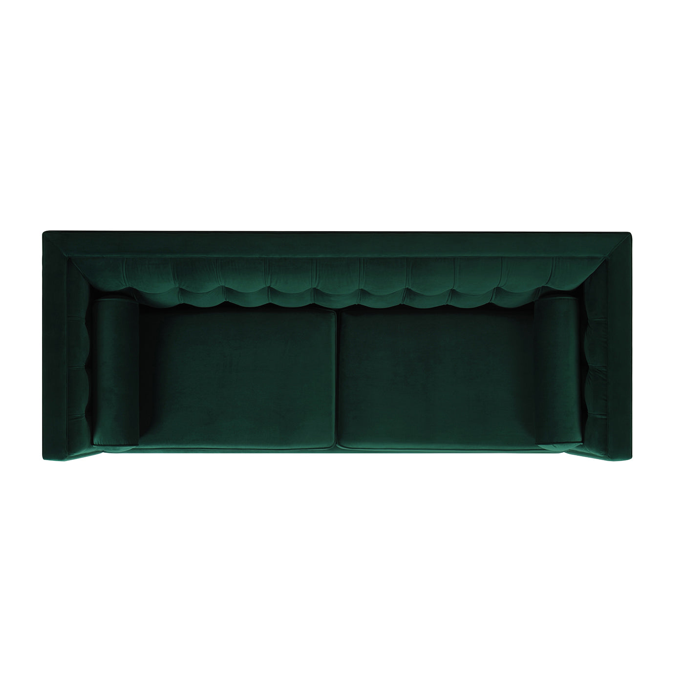 Jack 84" Modern Tuxedo Tufted Sofa, Evergreen Velvet Green Foam Velvet 3 Seat