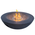 42 Inch Outdoor Concrete Propane Gas Fire Pit Bowl In Dark Gray Color Black Gray Garden & Outdoor American Design,Contemporary,Luxury,Modern Fiberglass Concrete