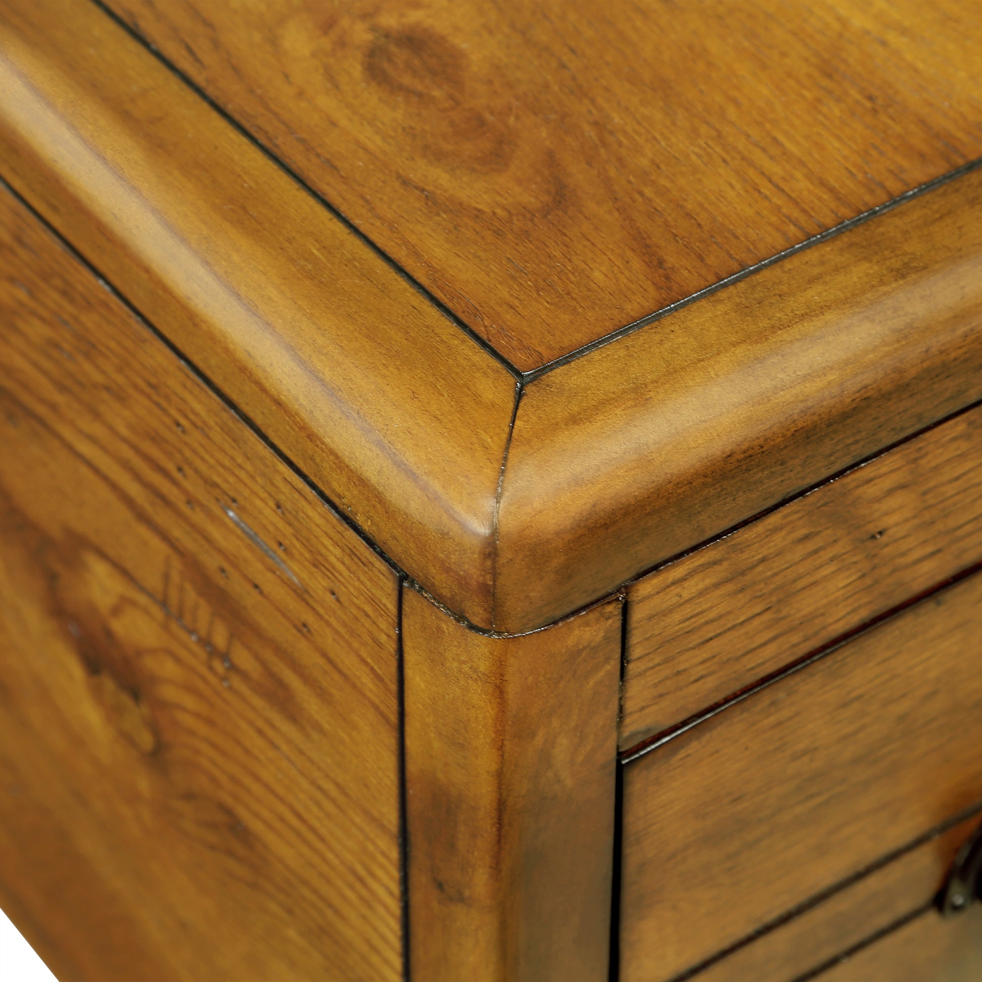 Solid Wood End Table, Rectangle 23.6 Inch Narrow Side Table With Drawer, Vintage Bedside Table Nightstand For Small Spaces, Living Room, Bedroom, Easy Assembly, Antique Brown Antique Brown Pine