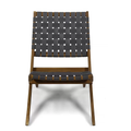 Huntsville Outdoor Foldable 2 Seater Acacia Wood Chat Set With Strapping Belt Accents, Brown And Gray Complete Patio Set Brown Gray Seats 2 Garden & Outdoor 2 Person Seating Group Acacia Wood,Wicker