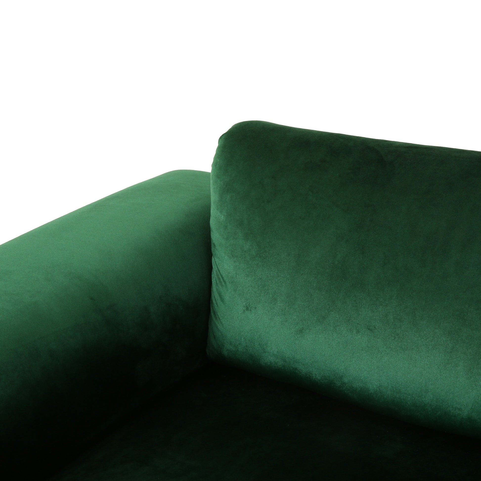 Mirod Comfy 4 Seat Sofa With Metal Legs, Modern For Living Room And Study Emerald Velvet 4 Seat