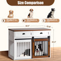 Heavy Duty Furniture Style Dog Cage Wooden Dog Cage Double Door Dog Cage Side Cabinet Dog Cage Dog Crate 44 1 2