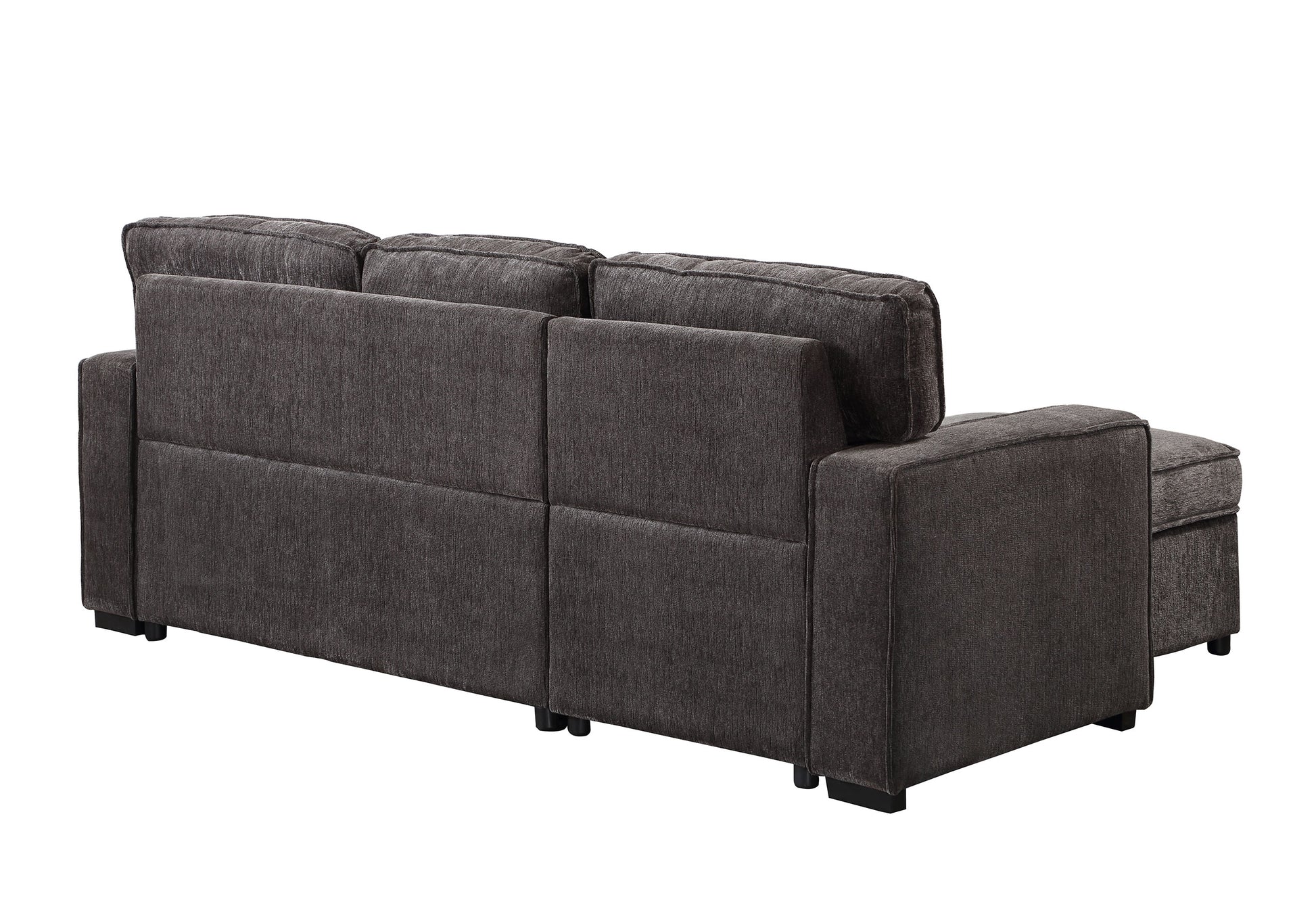 Territory Dark Grey Pull Out Sofa Bed Dark Gray Fabric 3 Seat