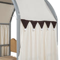 Twin Size Extended Bed With Arched Roof And Trundle, Gray Twin Gray Plywood