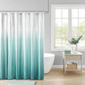 Ombre Printed Seersucker Shower Curtain Aqua 72X72