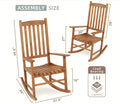 Acacia Indoor Rocking Chair, Outdoor Solid Wood Patio Furniture Style Light Brown Light Brown Acacia Wood