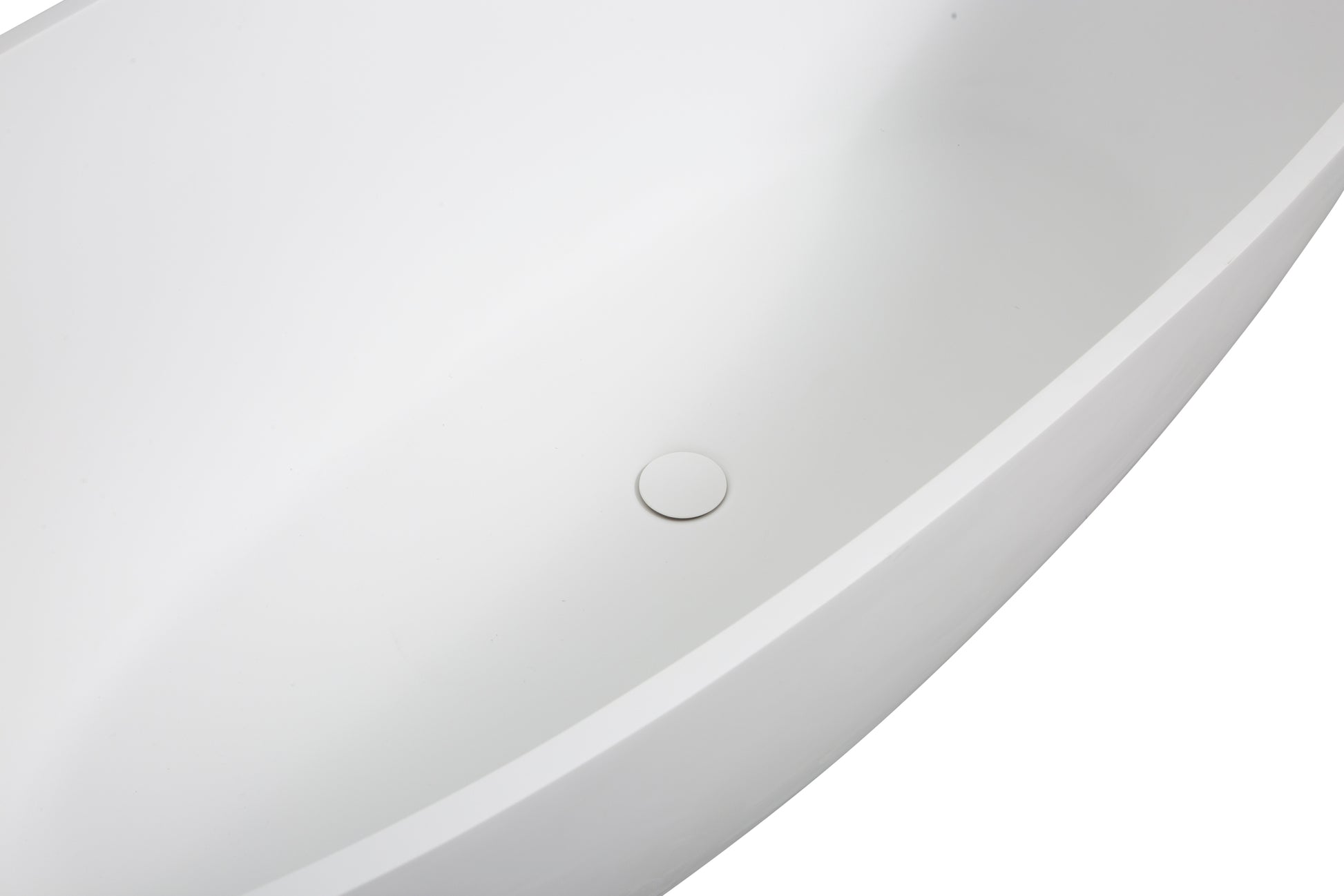 65" Freestanding Solid Surface Bathtub, Luxury Handcrafted Stone Resin Freestanding Soaking Bathtub With Overflow And Pop Up Drain, Matte White 24S06 65Mw White Bathroom Freestanding Tubs Soaking Solid Surface