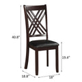 Black And Espresso Cross Back Side Chairs Set Of 2 Espresso Espresso Dining Room Contemporary Side Chair Rubberwood Cross Back Set Of 2 Wood Fabric
