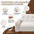 81.48 Modern Sofa Couch,3 Seater Teddy Sofa Sectional With Wooden Legs For 3 4 Persons, Upholstered Deep Seat Beautiful Seat Sofa Chaise For Living Room,Bedroom, Apartment And Office,Beige Beige Wood Primary Living Space Modern Foam Teddy 4 Seat