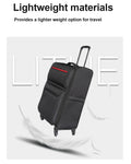 Softside Luggage Expandable 3 Piece Set Suitcase Upright Spinner Softshell Lightweight Luggage Travel Set 20Inch 24Inch 28Inch Black Fabric Plastic