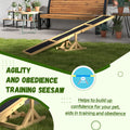 Pawhut Wooden Dog Agility Seesaw For Training And Exercise, Platform Equipment Run Game Toy, Weather Resistant Pet Supplies, 71