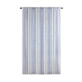Poly Printed Curtain Panel With Tufted Stripe And Lining White Navy 50X95