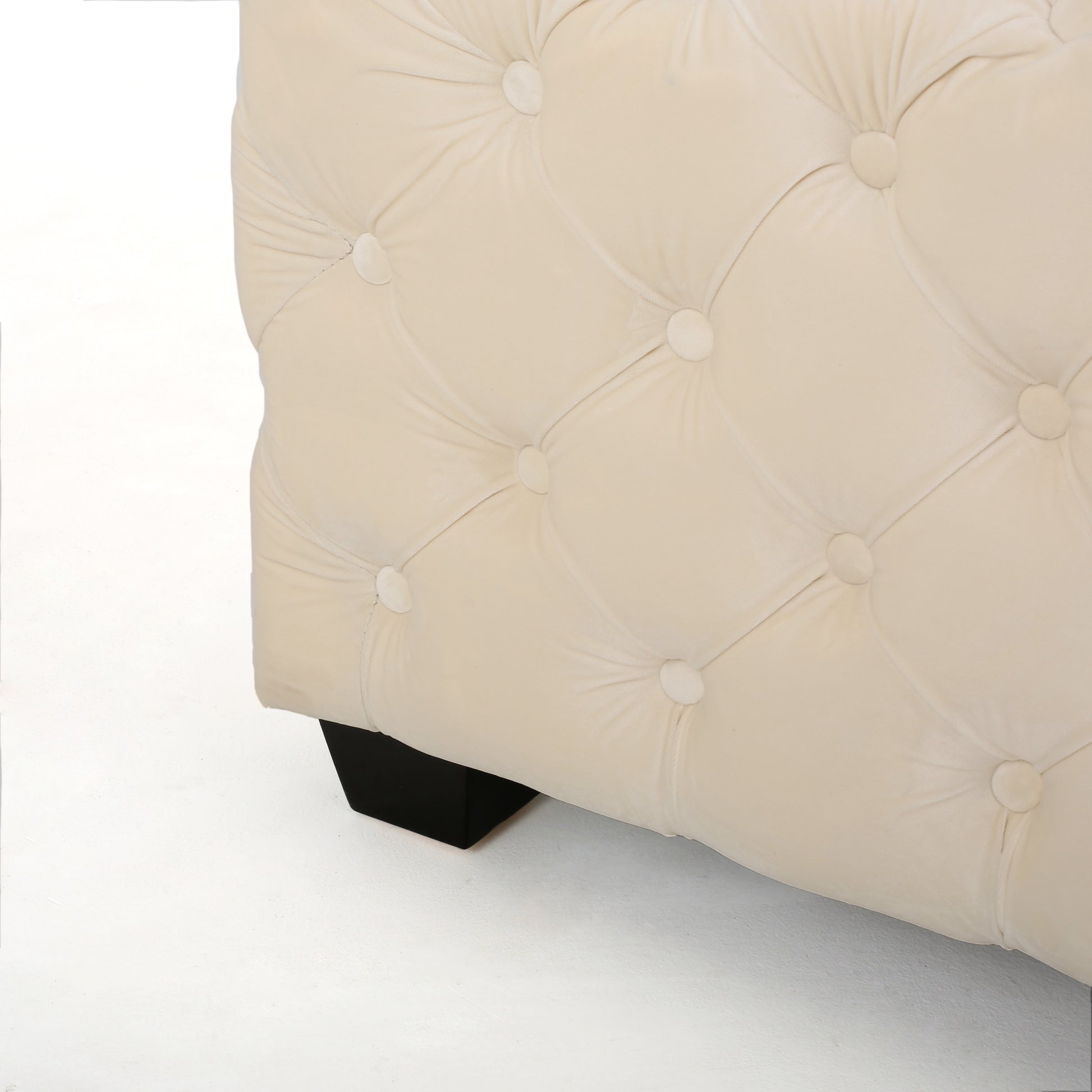 Ottoman Ivory Velvet