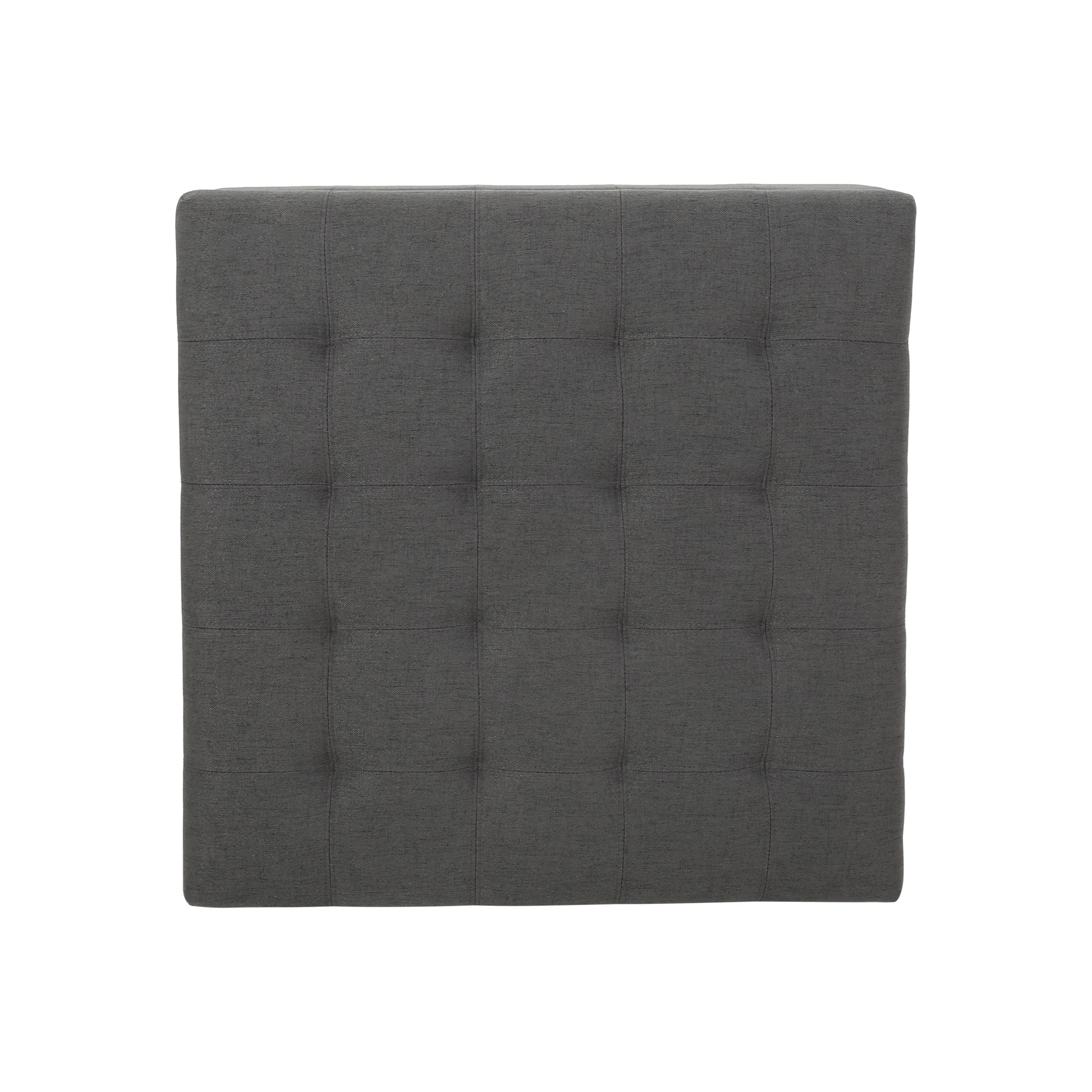 Isabella Ottoman Dark Gray Fabric