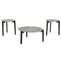 Living Room Coffee Table: Modern And Stylish 24 Inch Round Small Coffee Table, Imitation Marble Tabletop With Rubber Wood Solid Wood Legs, Wooden Coffee Table, Living Room, Office, Home Black Gray