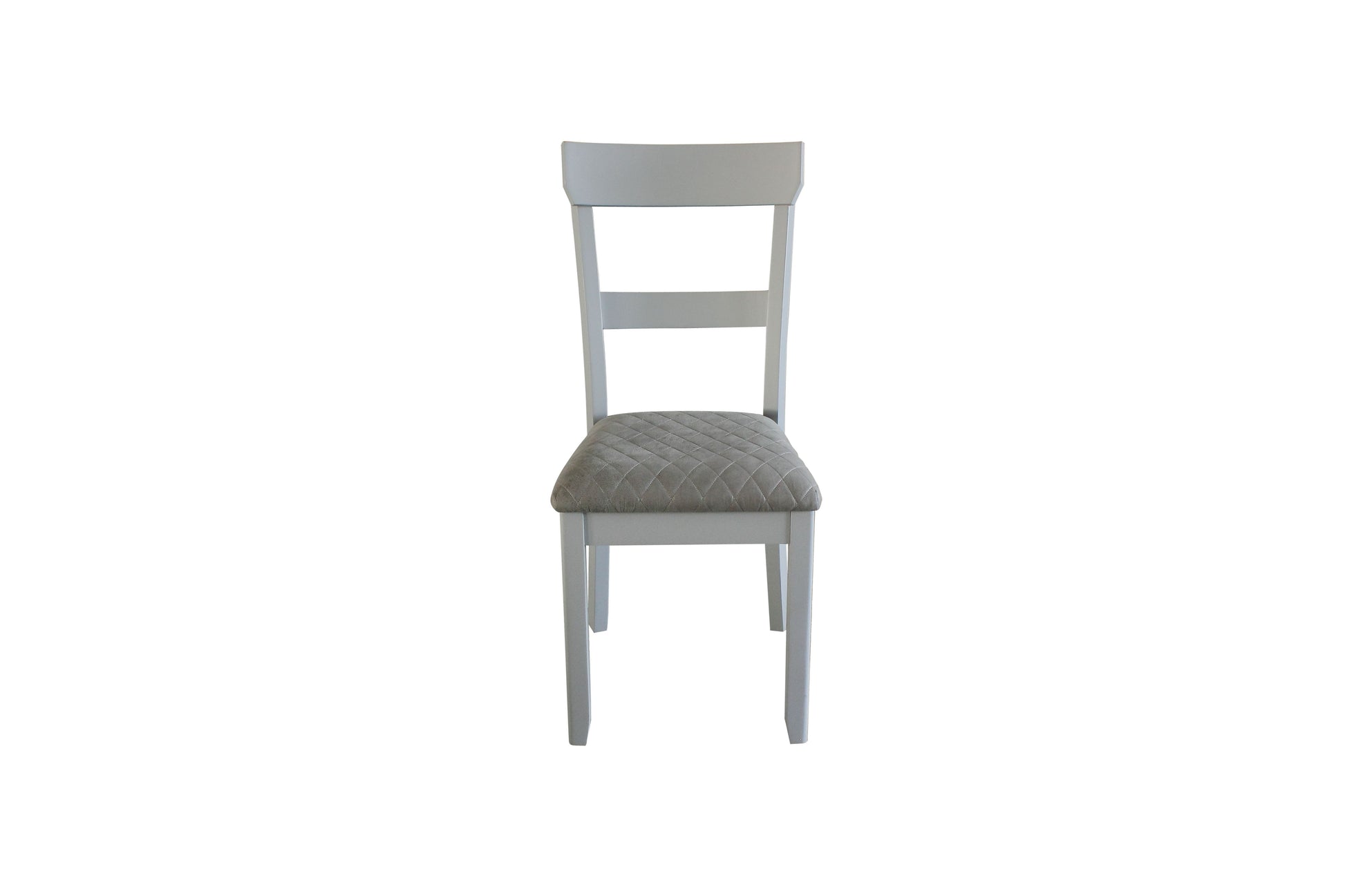 House Marchese Two Tone Gray Fabric&Pearl Gray Finish Side Chair Set Of 2 Gray Fabric