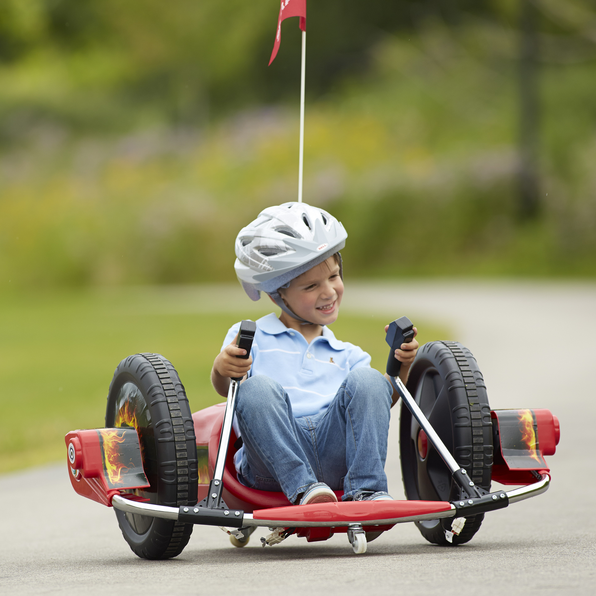 12V Kids Ride On Electric Toy,2Wd,16'' Exaggerated Wheel,Dual Handle Control For 360 Degree Flexible Steering And Rotation,Solid Metal Frame,Provide A Speed Of 4.66 Mph For Kids Aged 6 . Red 50 99 Lbs Polypropylene