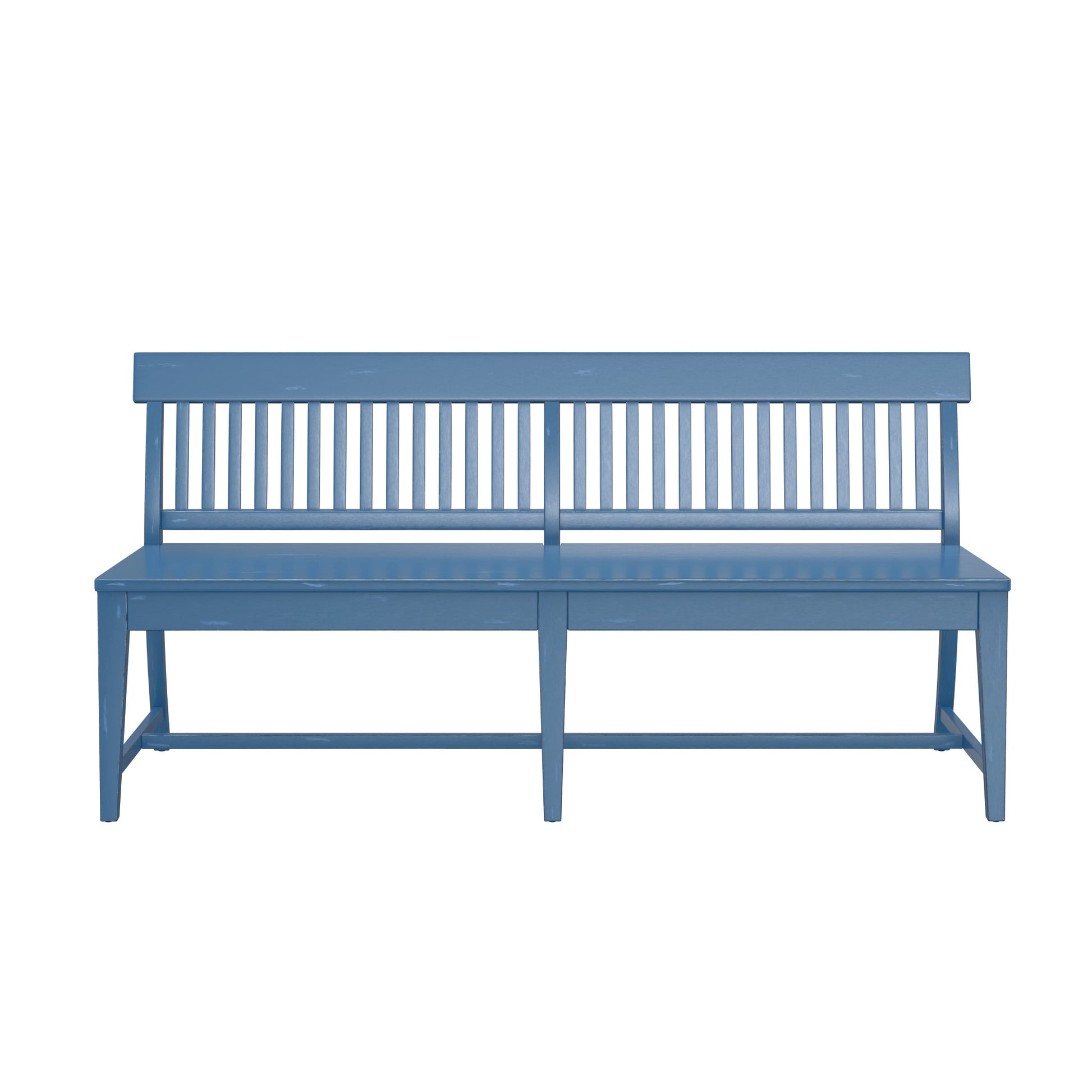 Haidel Blue Dining Bench Blue Solid Wood