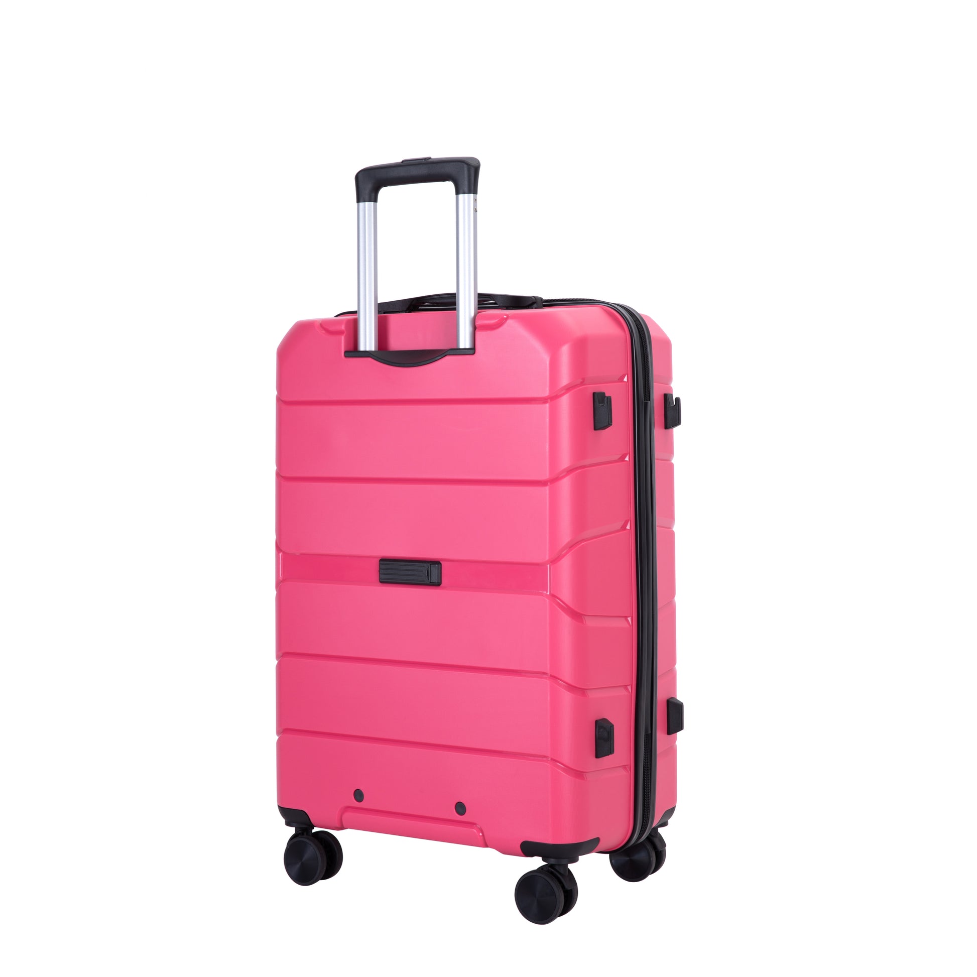 Hardshell Suitcase Spinner Wheels Pp Luggage Sets Lightweight Durable Suitcase With Tsa Lock,3 Piece Set 20 24 28 ,Rose Rose Polypropylene