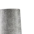 Fin 21 Inch Cylindrical Metal Vase, Subtly Textured, Antique Gray White White Metal
