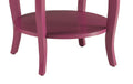 Purple Accent Table With Bottom Shelf Purple Primary Living Space Shelves Round Solid Wood Mdf