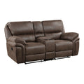 Plush Modern Living Room Sofa Set 2Pc Reclining Sofa And Loveseat Brown Microfiber Upholstery Solid Wood Frame Furniture Brown Microfiber Wood Primary Living Space Modern Plywood,Solid Wood 5 Seat