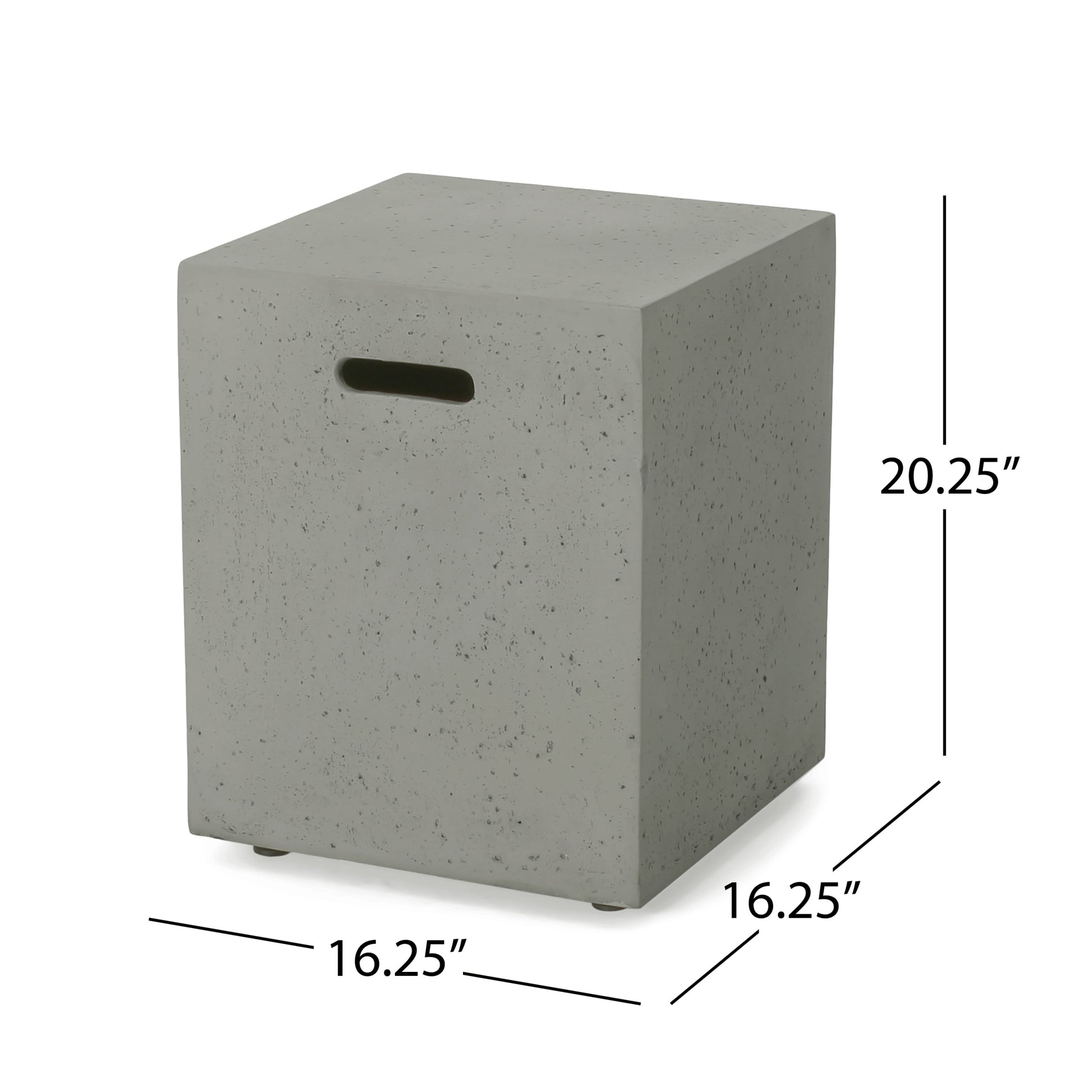 50000 Btu Outdoor Square Mgo Propane Fire Pit Table With Tank Holder Light Gray Light Gray Magnesium Oxide