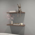 Cognac Floating Shelf 2 Or Less Cognac Floating Horizontal Primary Living Space Wood Wall Mounted Particle Board