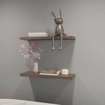 Cognac Floating Shelf 2 Or Less Cognac Floating Horizontal Primary Living Space Wood Wall Mounted Particle Board