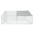 Xpt034 Outdoor Chicken Coop Metal Big Space 13*10*6Ft Silver Grey Metal