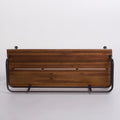 Zion Industrial Wood And Metal Bench Teak Metal & Wood