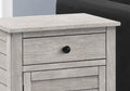 Accent Table, Nightstand, Storage Drawer, End, Side Table, Bedroom, Lamp, Storage, Grey Veneer, Transitional Gray Wash Mdf