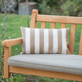 Coronado Stripe Rectangular Pillow Brown Fabric