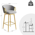 30 Inch Dining Chairs Set Of 2 Modern Style 360 Swivel Bar Chairs With Simple Design, Comfortable High Stools, And Flexible Dining Chairs Suitable For Bars, Restaurants,Velvet Bar Chair Beige Grey
