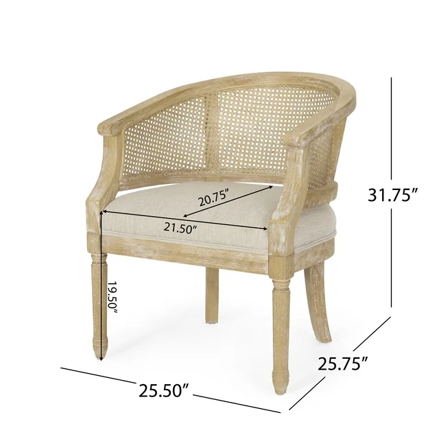 Accent Chair Rubber Wood Beige Natural Beige Natural Nature Classic Rubberwood Rubber Wood