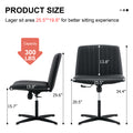 Black High Grade Pu Material. Home Computer Chair Office Chair Adjustable 360 Swivel Cushion Chair With Black Foot Swivel Chair Makeup Chair Study Desk Chair. No Wheelsw115167391 Black Foam Pu