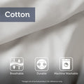 3 Piece Tufted Cotton Chenille Duvet Cover Set Queen Off White Cotton