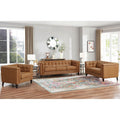 Arvo Leather Chair Cognac Down Filling Genuine Leather