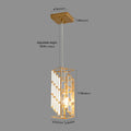 Modern Crystal Pendant Light 3 Pack, Adjustable Hanging Ceiling Lamp With Crystal Prism Design For Dining Room, Kitchen Island, And Living Room Golden Finish Golden Crystal,Iron