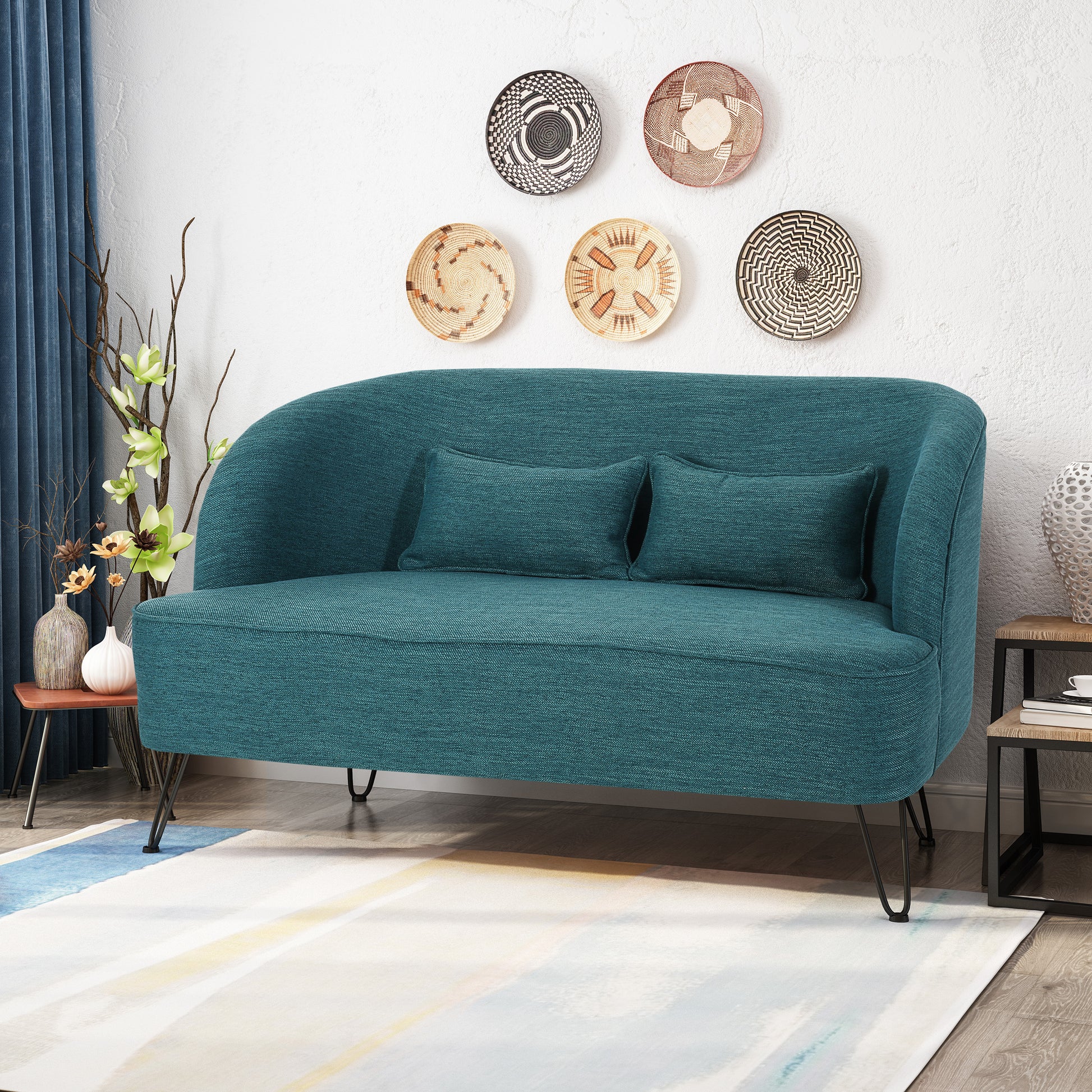 Seat Teal Particle Board