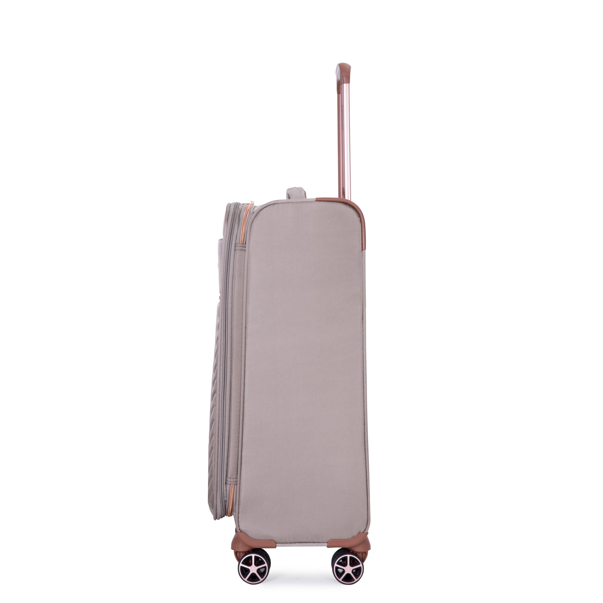 4 Piece Set 16 20 24 28 ,Softshell Suitcase Spinner Wheels Terylene Luggage Sets Carry On Suitcase Luggage Lightweight Durable Suitcase Khaki Khaki Polyester