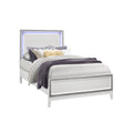Almera Glitter White Full Bed White Rubber Wood