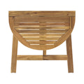 Westmont Half Round Bistro Table, Natural Natural Acacia Wood