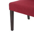 Dining Chair Red Wood Fabric