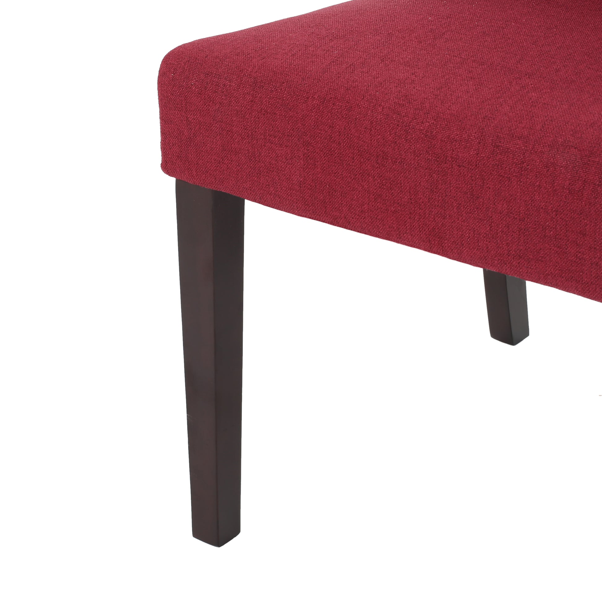 Dining Chair Red Wood Fabric