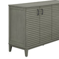 Sideboard With 4 Door Large Storage Buffet With Adjustable Shelves And Metal Handles For Kitchen, Living Room, Dining Room Antique Gray Antique Gray Solid Wood Mdf