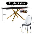 Large Modern Minimalist Rectangular Dining Table With 0.39 