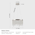 15.7 Inch Fancy Hanging Ceiling Lamps Luxury Modern Pendant Light Crystal Chandelier Chrome,Transparent Modern Crystal,Stainless Steel