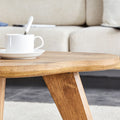 Modern Minimalist Wood Color Table Top Coffee Table. Log Style Coffee Table.Cloud Shape Gives You A Experience, Computer Desk. The Game Table. Suitable For Dining And Living Rooms. Wood Mdf