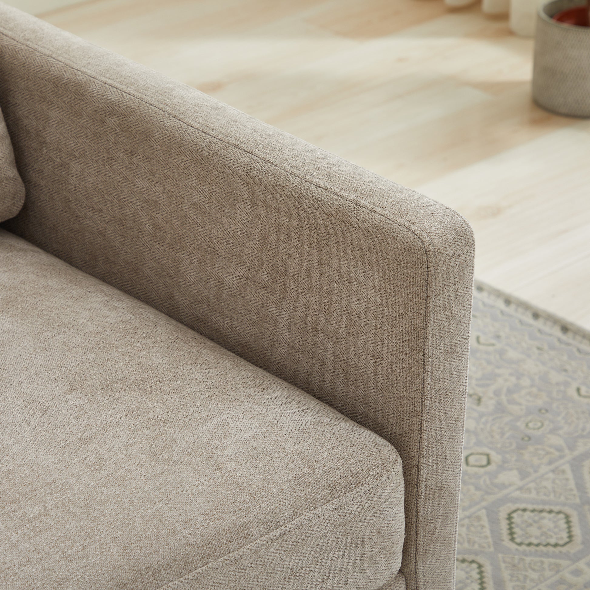 30.7"W Square Upholstered Swivel Accent Chair And Comfy Accent Single Sofa Chair, 360 Degree Club Chair, Lounge Armchair For Living Room Bedroom Apartment Nursery.Taupe Taupe Chenille